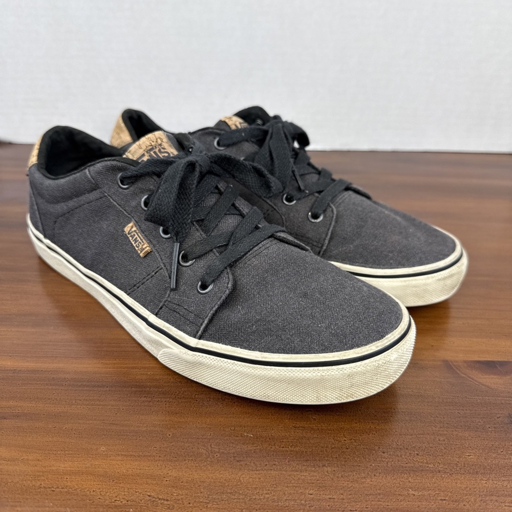 Men's Vans Bishop Low-Top Charcoal Shoes Gum Sole Size 9‎